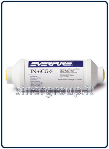 Everpure IN-6 CG-S anticalcare filtro in linea 2.646lt. - 2,8lt./min. - 1/4" (6) - Clicca l'immagine per chiudere